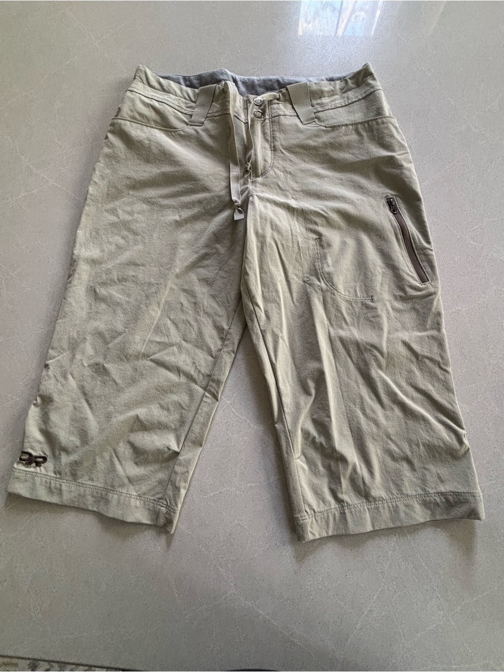 Outdoor Research OR Women’s Khaki Beige Nylon Hiking Travel Cropped Pants Size 4